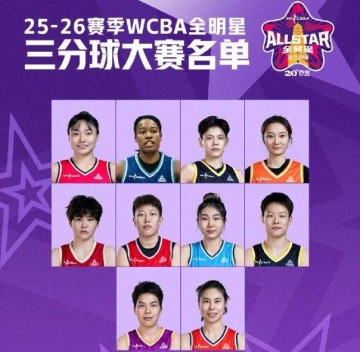 星空体育网址-WCBA全明星单项赛名单出炉！杨舒予领衔战三分大赛